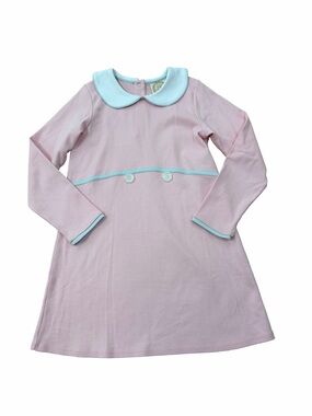 The Beaufort Bonnet Company Size 7 Lindy's Lunch Dress Pima Palm Pink and White